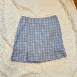 Shein Blue Plaid Mini Skirt
